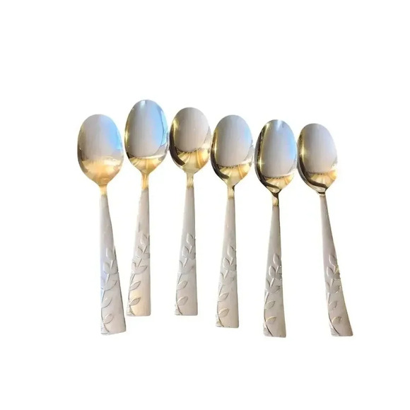 CAMBRIDGE Flatware Ivy Leave 22 Piece Fork Spoons Butter Knives Set Not Complete - Picture 6 of 8